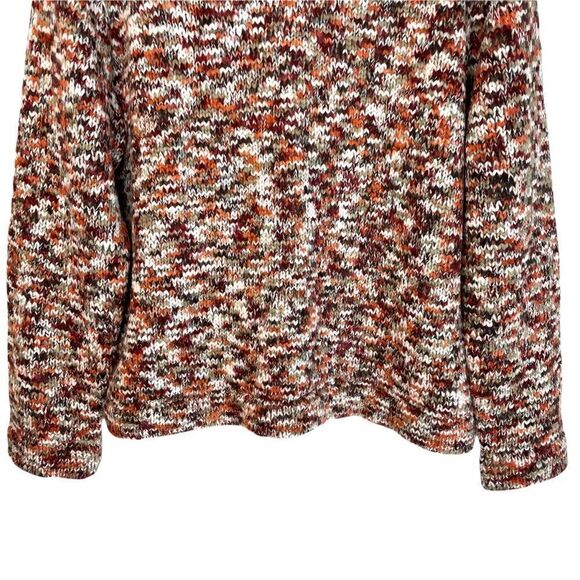 Woolrich Wool Blend Red Orange Knit Fleece Neck Sweater - Picture 4 of 8